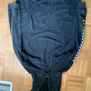 checkered hoodie dress